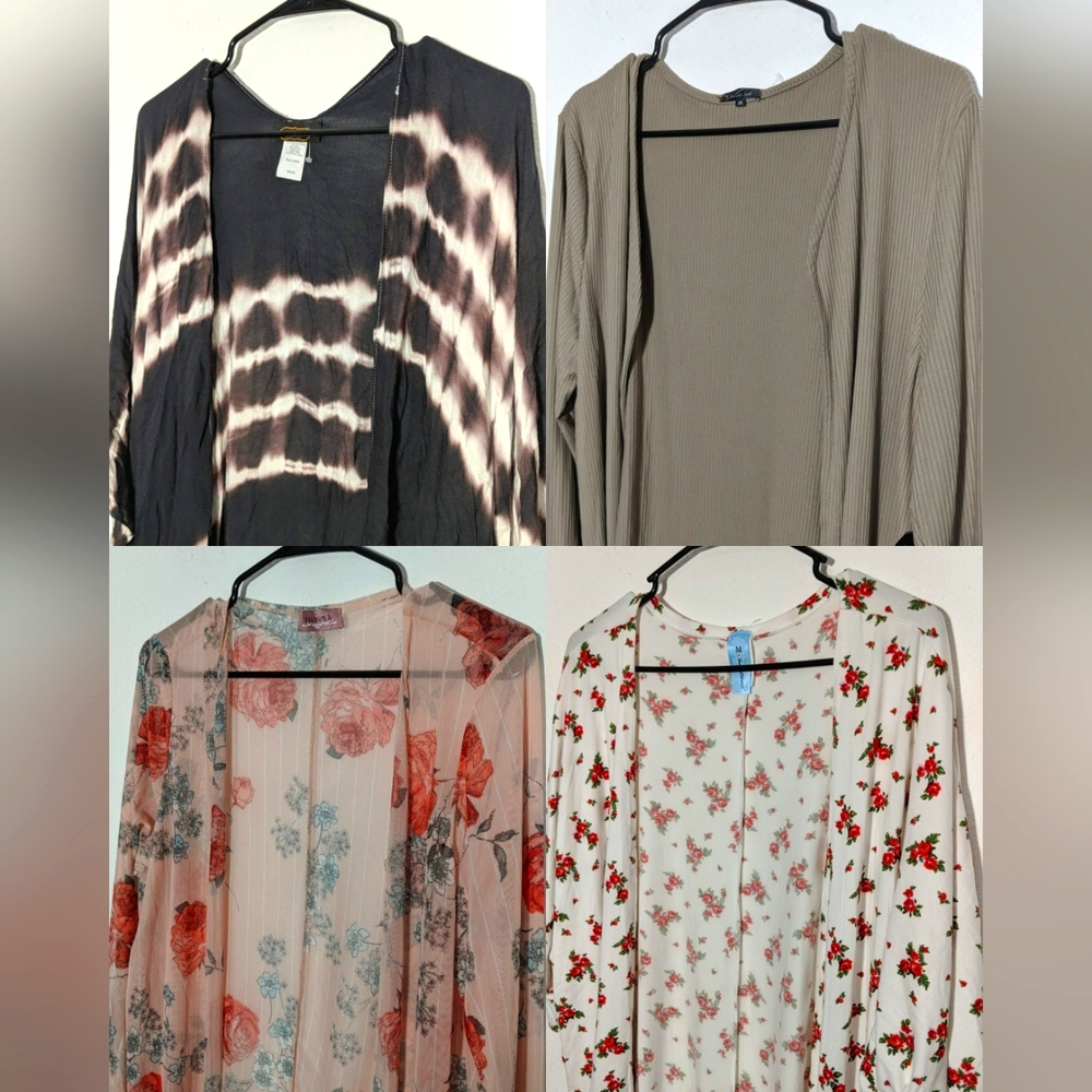 Bundle Of Four Open Front Cardigans Plus Size 2x - image 1